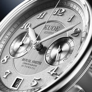 KUOE ROYAL SMITH 90-012 Automatic Chronograph with Silver Dial #RS90012-A-SV-FLAT