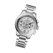 KUOE ROYAL SMITH 90-012 Automatic Chronograph with Silver Dial #RS90012-A-SV-FLAT