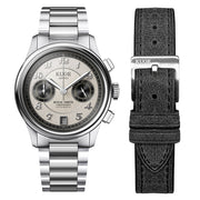 KUOE ROYAL SMITH 90-012 Automatic Chronograph with Panda Dial #RS90012-PA-FLAT