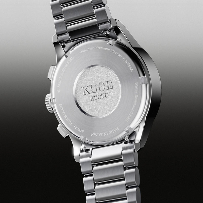 KUOE ROYAL SMITH 90-012 Automatic Chronograph with Panda Dial #RS90012-PA-FLAT