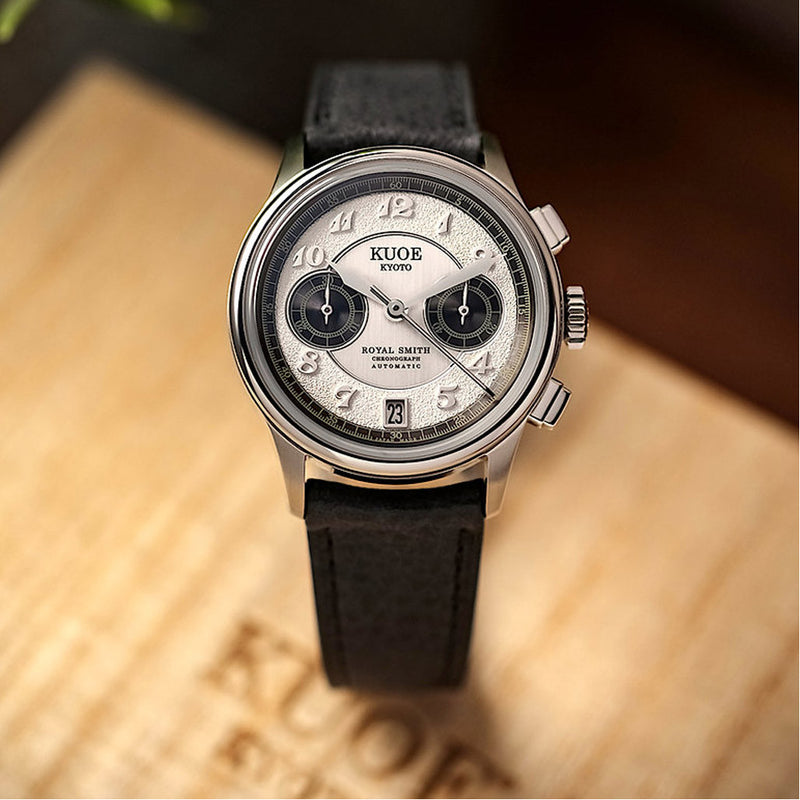 KUOE ROYAL SMITH 90-012 Automatic Chronograph with Panda Dial #RS90012-PA-FLAT