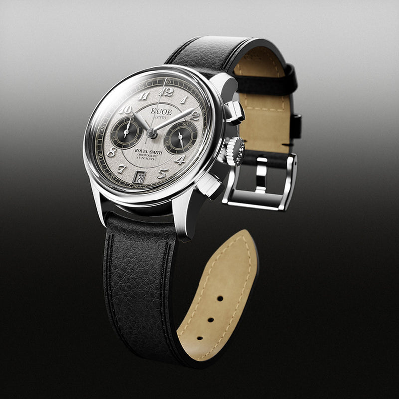 KUOE ROYAL SMITH 90-012 Automatic Chronograph with Panda Dial #RS90012-PA-FLAT