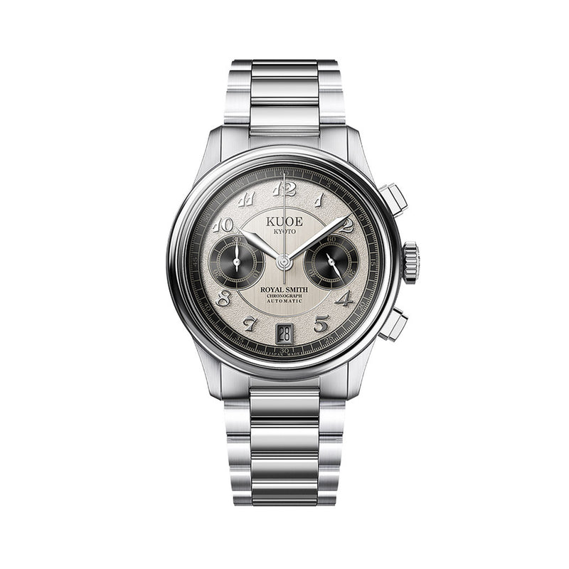 KUOE ROYAL SMITH 90-012 Automatic Chronograph with Panda Dial #RS90012-PA-FLAT