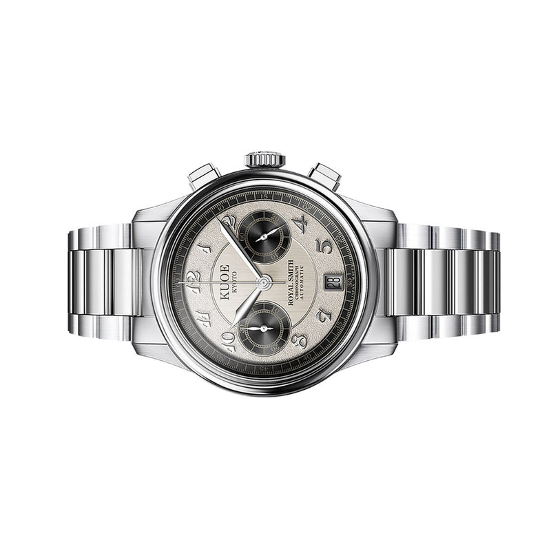 KUOE ROYAL SMITH 90-012 Automatic Chronograph with Panda Dial #RS90012-PA-FLAT