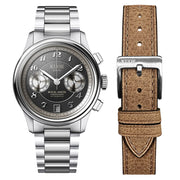 KUOE ROYAL SMITH 90-012 Automatic Chronograph with Grey Dial #RS90012-RPA-FLAT