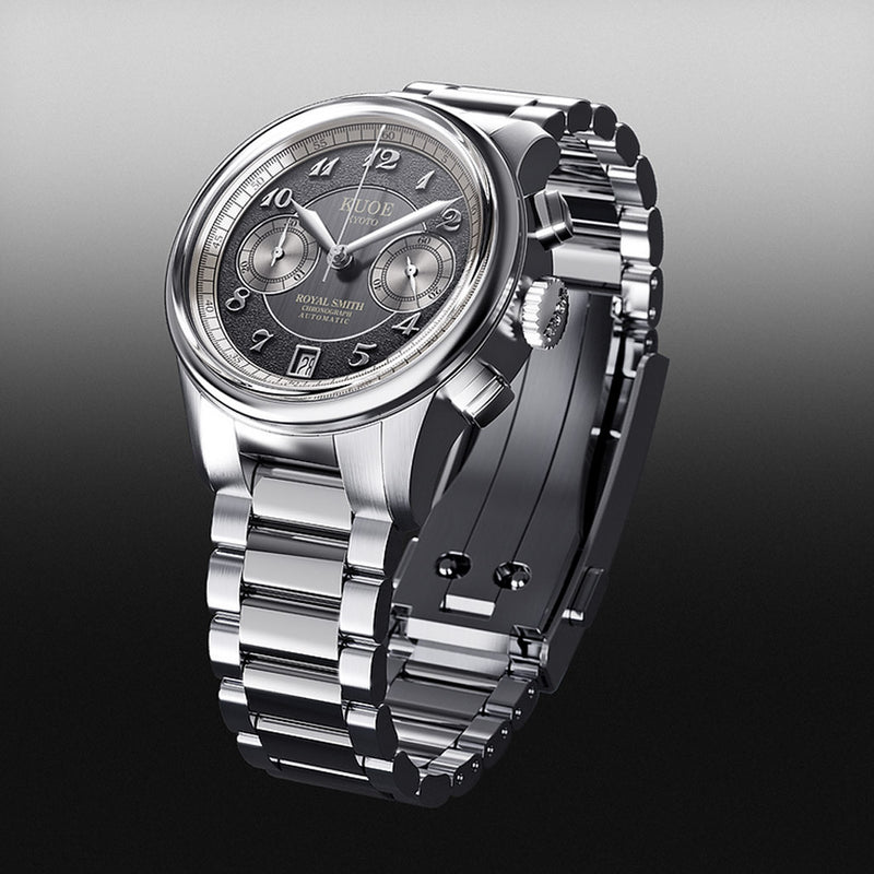 KUOE ROYAL SMITH 90-012 Automatic Chronograph with Grey Dial #RS90012-RPA-FLAT