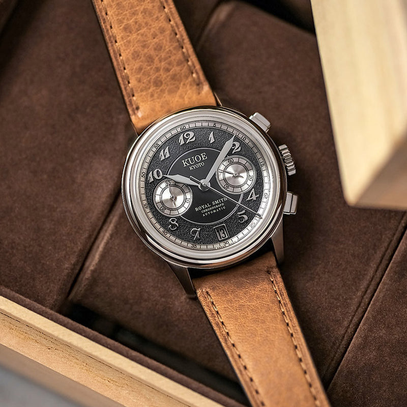 KUOE ROYAL SMITH 90-012 Automatic Chronograph with Grey Dial #RS90012-RPA-FLAT