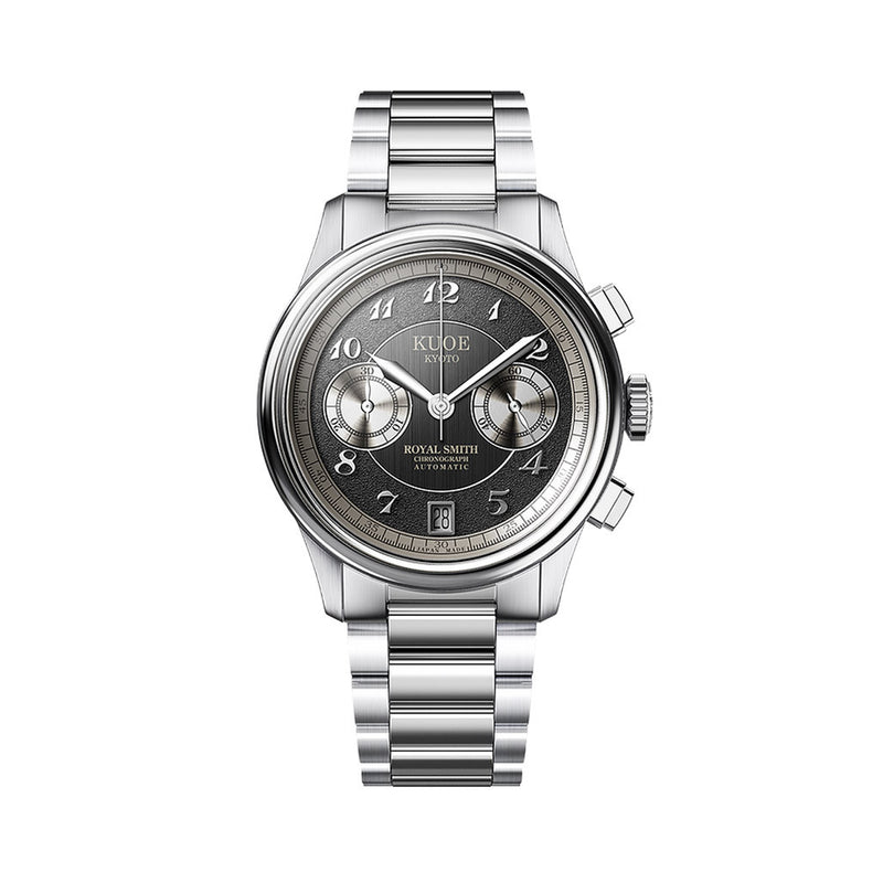 KUOE ROYAL SMITH 90-012 Automatic Chronograph with Grey Dial #RS90012-RPA-FLAT