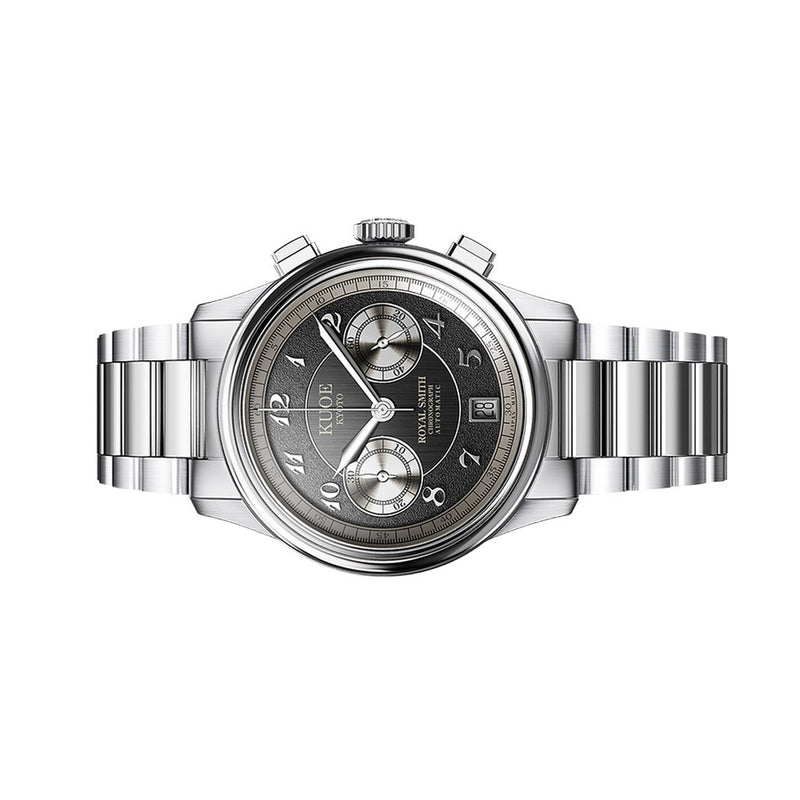 KUOE ROYAL SMITH 90-012 Automatic Chronograph with Grey Dial #RS90012-RPA-FLAT
