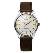 KUOE Royal Smith 90-006 Automatic 39mm Watch with Ivory Dial #RS9006C-SV-IV-IT-DBR-LARGE