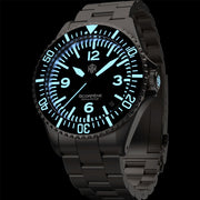 NTH Scorpene Black Hi-Beat Automatic Dive Watch with Date #WW-NTH-SCKD lume