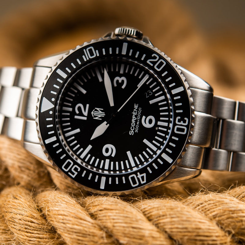 NTH Scorpene Black Hi-Beat Automatic Dive Watch with Date #WW-NTH-SCKD lifestyle