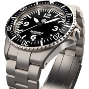 NTH Scorpene Black Hi-Beat Automatic Dive Watch without Date #WW-NTH-SCKN zoom dial
