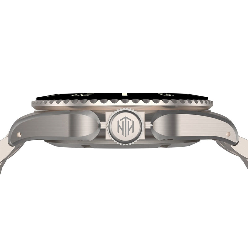 NTH Scorpene Black Hi-Beat Automatic Dive Watch without Date #WW-NTH-SCKN crown