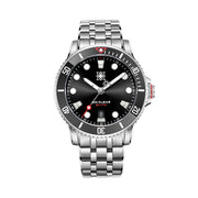 Second Hour Gin Clear Mk2 Watch with Sunburst Black Dial #SEC-HOU-01