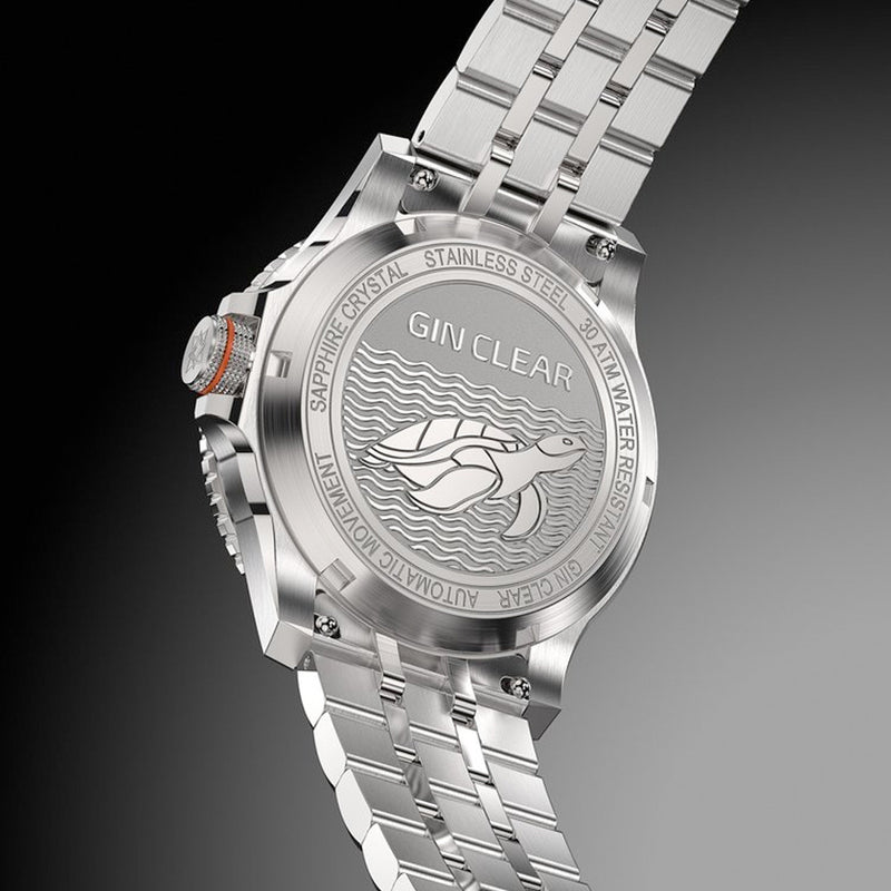 Second Hour Gin Clear Mk2 Watch with Sunburst Black Dial #SEC-HOU-01