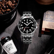 Second Hour Gin Clear Mk2 Watch with Sunburst Black Dial #SEC-HOU-01