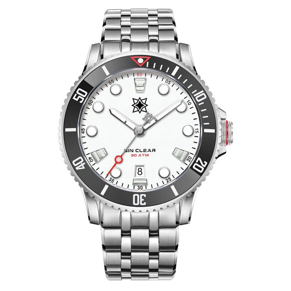 Second Hour Gin Clear Mk2 Watch with Arctic White Dial #SEC-HOU-02