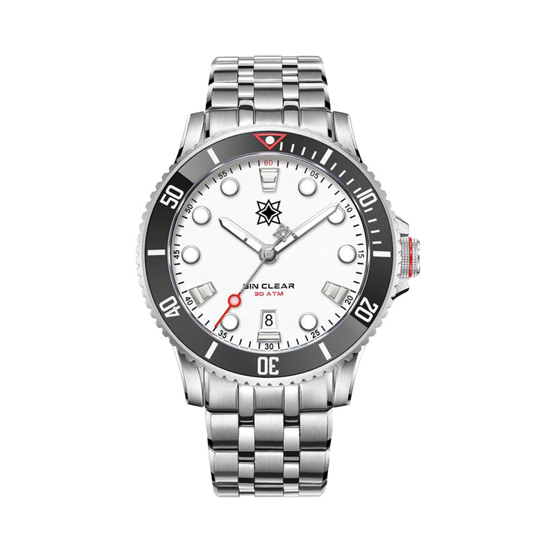 Second Hour Gin Clear Mk2 Watch with Arctic White Dial #SEC-HOU-02