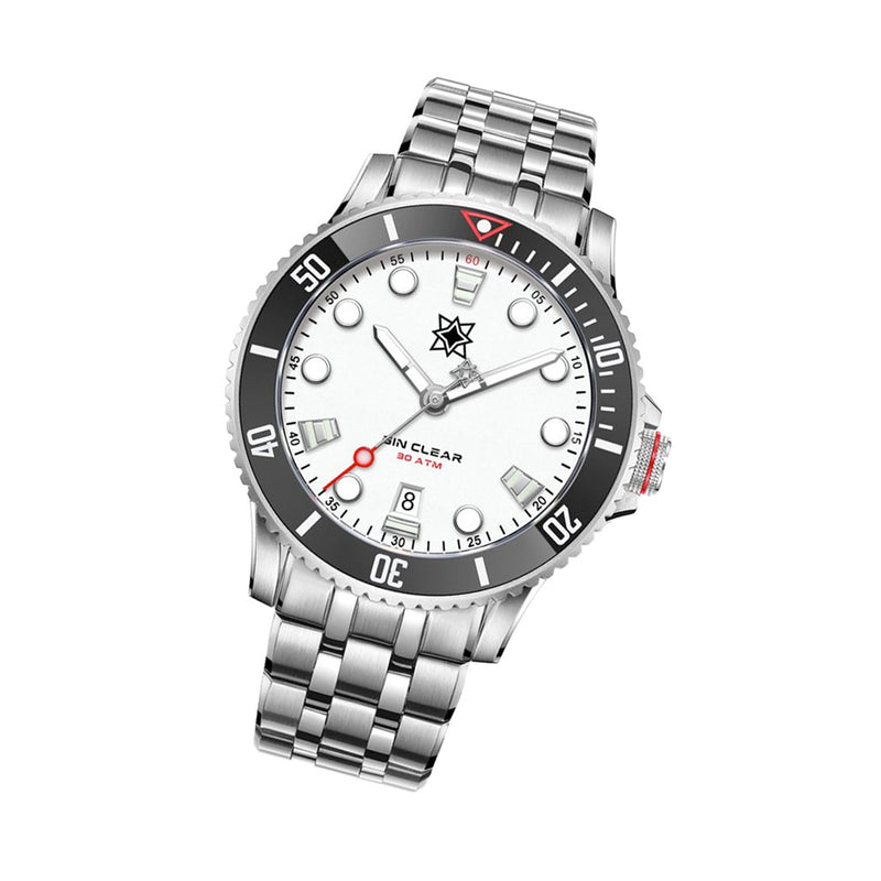 Second Hour Gin Clear Mk2 Watch with Arctic White Dial #SEC-HOU-02