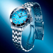 Second Hour Gin Clear Mk2 Watch with Pastel Blue Dial #SEC-HOU-04