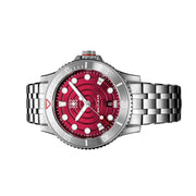 Second Hour Gin Clear Mk2 Ripple Watch with Red Dial #SEC-HOU-05