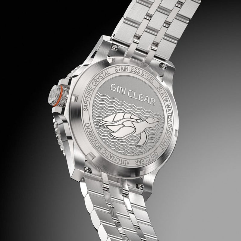 Second Hour Gin Clear Mk2 Ripple Watch with Red Dial #SEC-HOU-05
