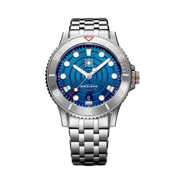 Second Hour Gin Clear Mk2 Ripple Watch with Blue Dial #SEC-HOU-06