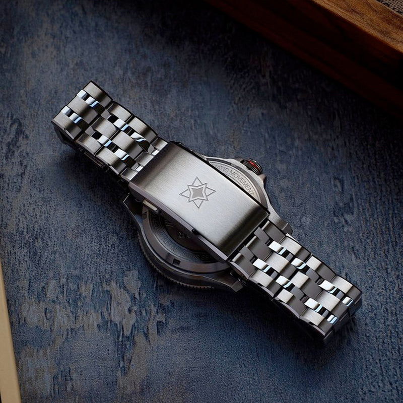 Second Hour Gin Clear Mk2 Ripple Watch with Blue Dial #SEC-HOU-06
