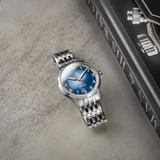 Second Hour Sattelberg Mk2 Watch with Blue Dial #SEC-HOU-07