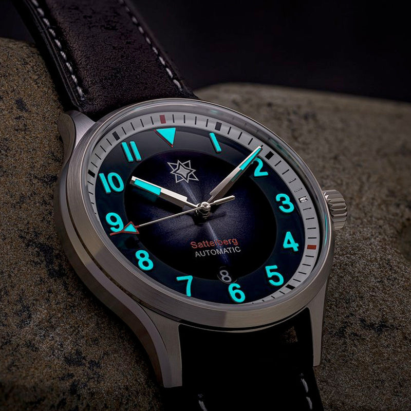 Second Hour Sattelberg Mk2 Watch with Black Dial #SEC-HOU-09