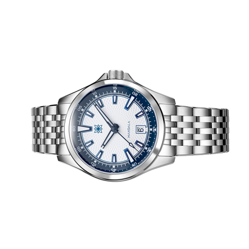 Second Hour Mandala Mk3 Watch with White & Blue Dial #SEC-HOU-10