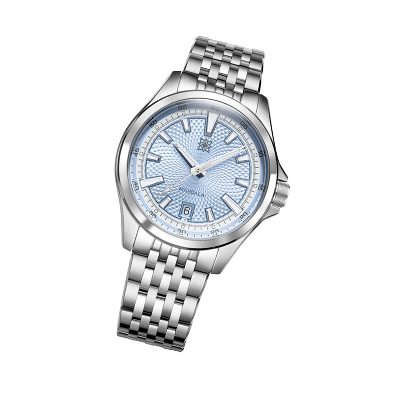 Second Hour Mandala Mk3 Watch with Silver Blue Dial #SEC-HOU-11