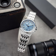 Second Hour Mandala Mk3 Watch with Silver Blue Dial #SEC-HOU-11