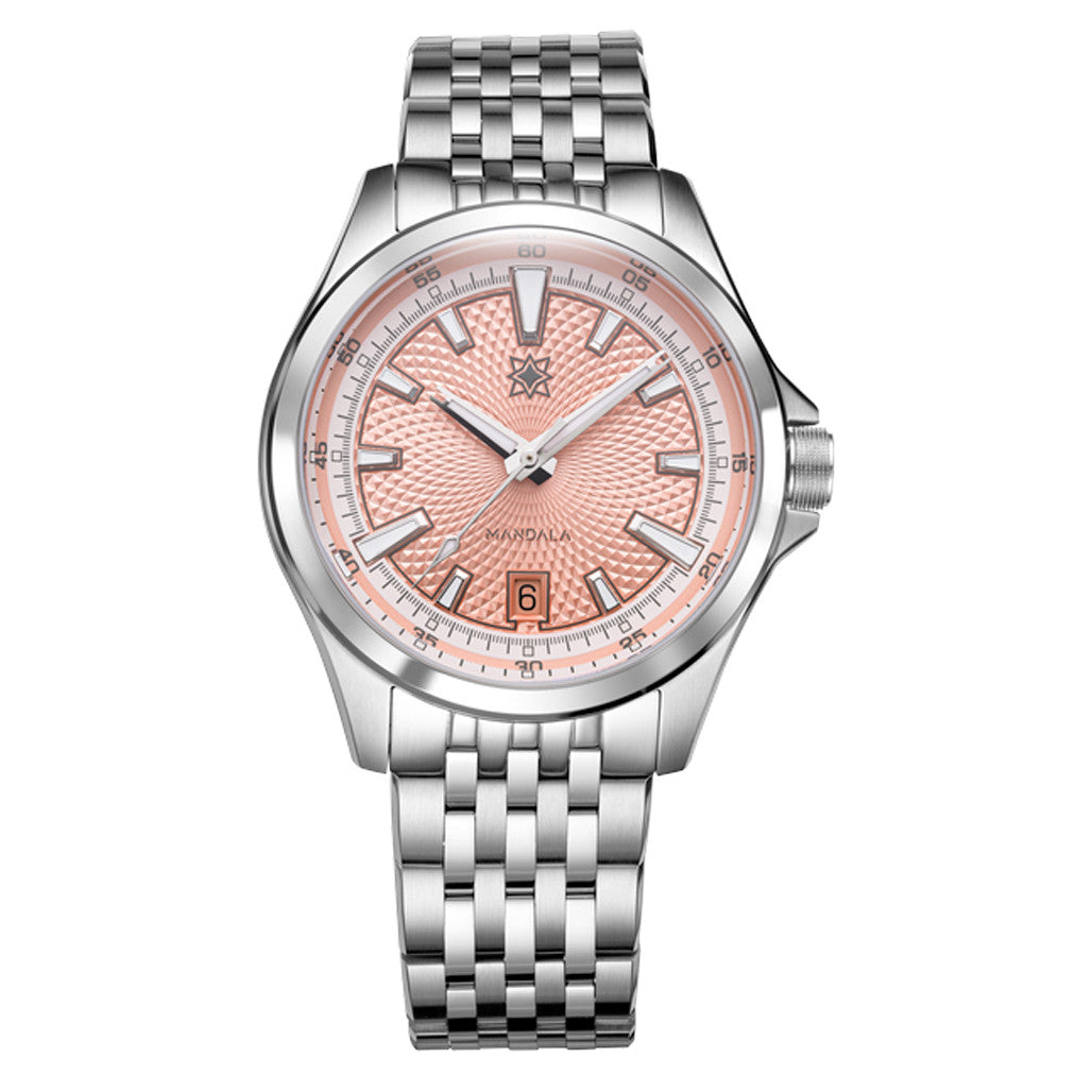 Second Hour Mandala Mk3 Watch with Salmon Dial #SEC-HOU-12 — Long