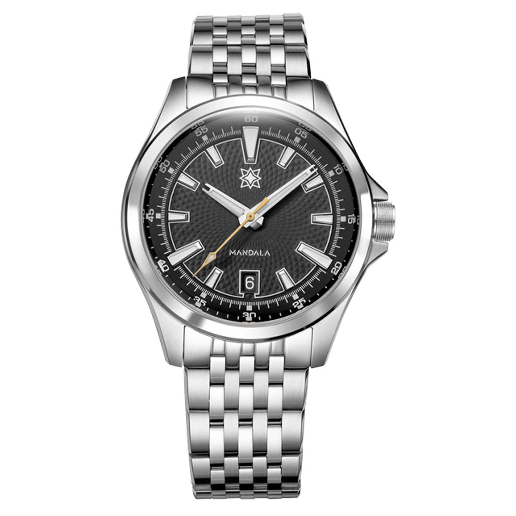 Second Hour Mandala Mk3 Watch with Black Dial #SEC-HOU-13 — Long