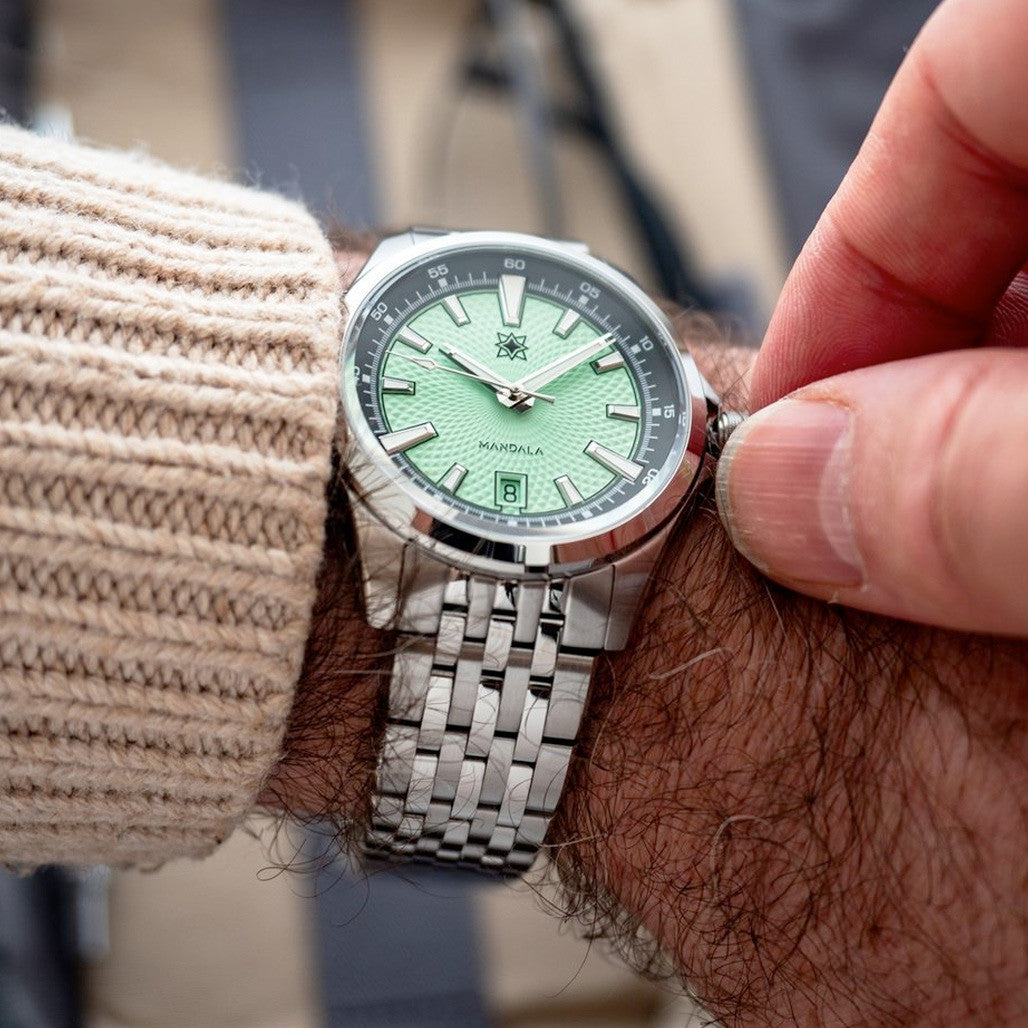 Second Hour Mandala Mk3 Watch with Mint Dial #SEC-HOU-14 — Long