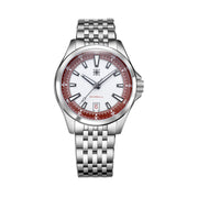 Second Hour Mandala Mk3 Watch with White and Red Dial #SEC-HOU-16