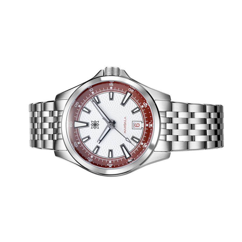Second Hour Mandala Mk3 Watch with White and Red Dial #SEC-HOU-16