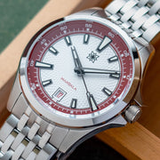 Second Hour Mandala Mk3 Watch with White and Red Dial #SEC-HOU-16