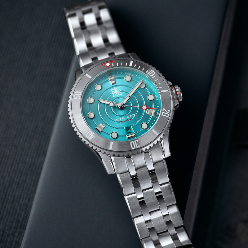 Second Hour Gin Clear Mk2 Watch with Pale Aqua Dial #SEC-HOU-17