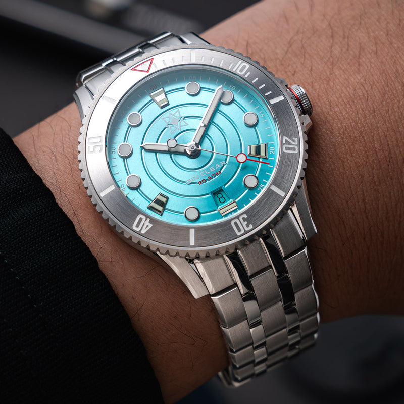 Second Hour Gin Clear Mk2 Watch with Pale Aqua Dial #SEC-HOU-17