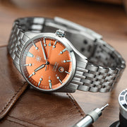Second Hour Fusion Mk1 Watch with Orange Dial #SEC-HOU-18