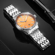 Second Hour Fusion Mk1 Watch with Orange Dial #SEC-HOU-18