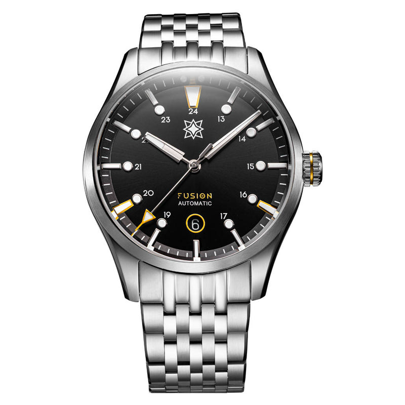 Second Hour Fusion Mk1 Watch with Black Dial #SEC-HOU-19