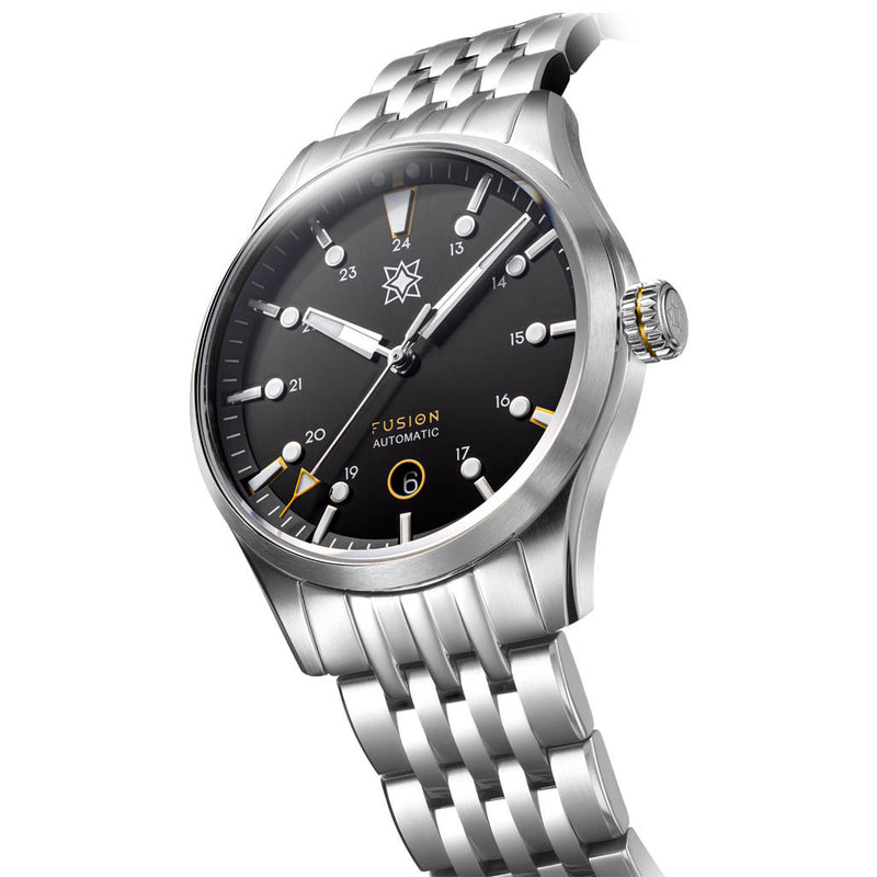 Second Hour Fusion Mk1 Watch with Black Dial #SEC-HOU-19