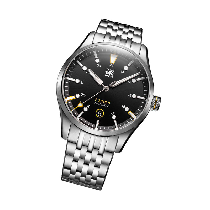 Second Hour Fusion Mk1 Watch with Black Dial #SEC-HOU-19