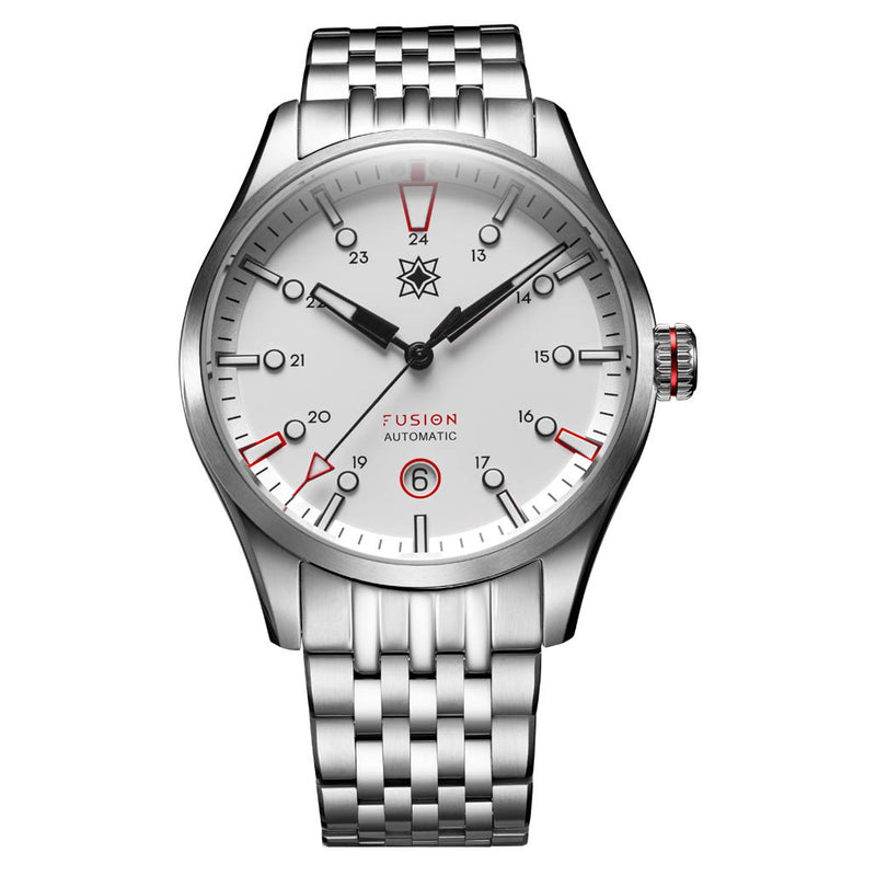 Second Hour Fusion Mk1 Watch with White Dial #SEC-HOU-20