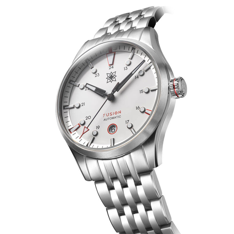 Second Hour Fusion Mk1 Watch with White Dial #SEC-HOU-20