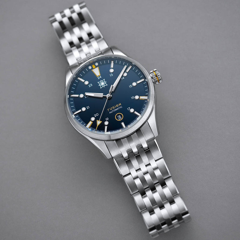 Second Hour Fusion Mk1 Watch with Navy Dial #SEC-HOU-21